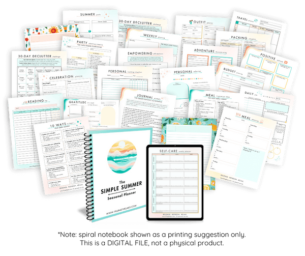 Simple Summer Planner: printable *digital product*