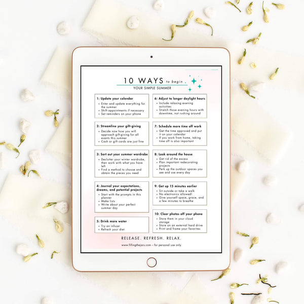 Simple Summer Planner: printable *digital product*