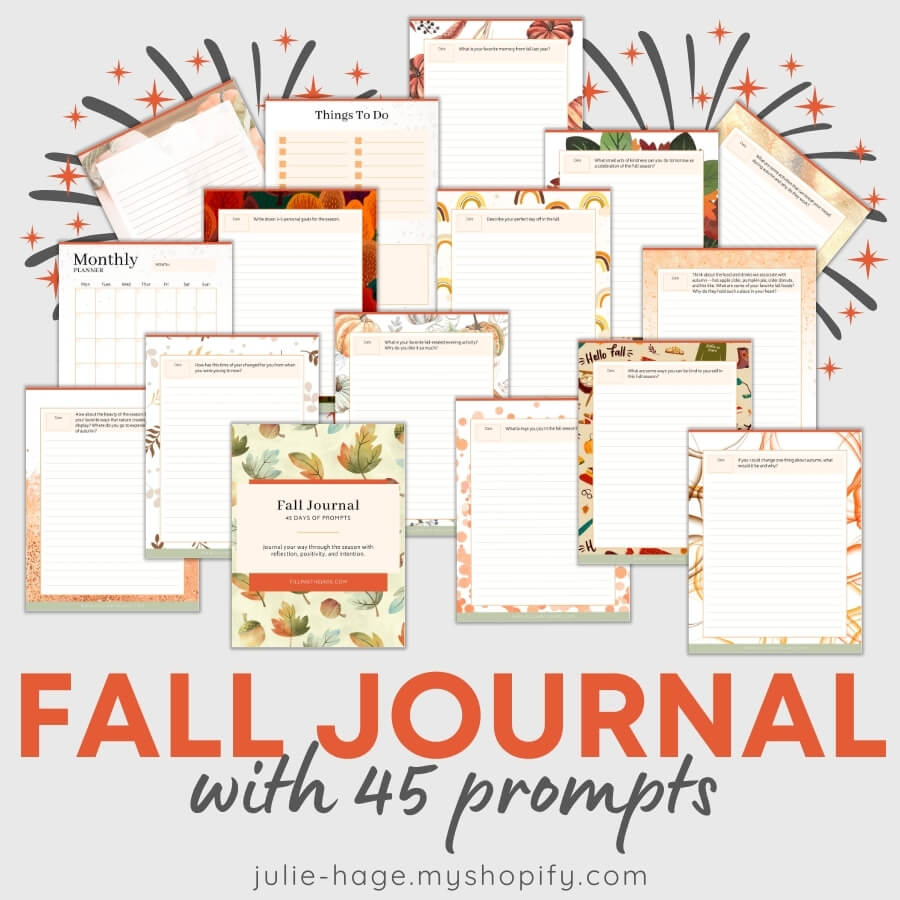 Printable Fall Journal With 45 Writing Prompts – Julie Hage