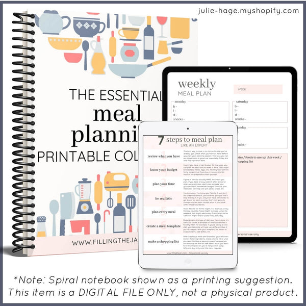 Essential Meal Planning Printables Collection: *digital product*