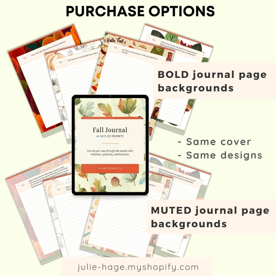 Printable Fall Journal With 45 Writing Prompts – Julie Hage