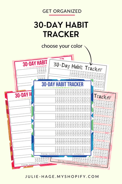 30-Day Habit Tracker printable *digital product*