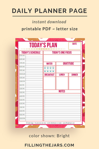 Daily Planner Page [Bright]