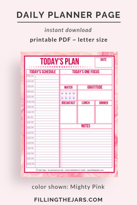 Daily Planner Page [Mighty Pink]
