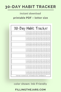 30-Day Habit Tracker [Ink Friendly]