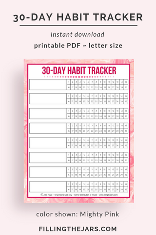 30-Day Habit Tracker [Mighty Pink]